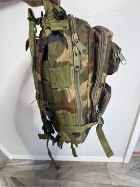 Military-Style Camouflage Backpack with MOLLE Straps